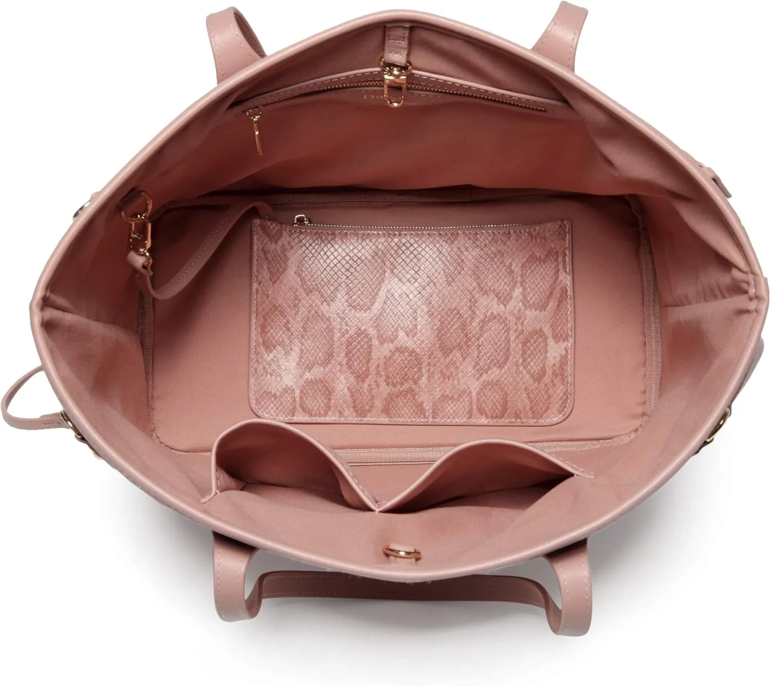Daisy Rose Tote Shoulder Travel Bag & Matching Clutch PU Vegan Leather