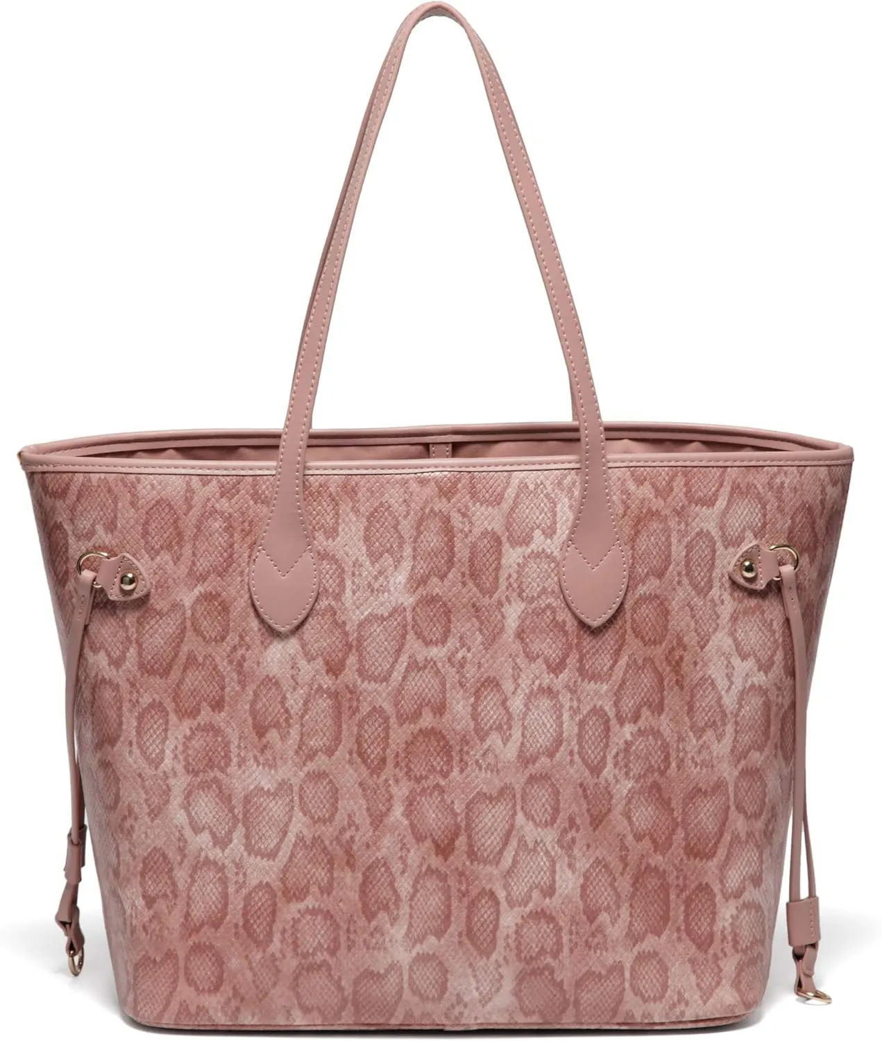 Daisy Rose Tote Shoulder Travel Bag & Matching Clutch PU Vegan Leather