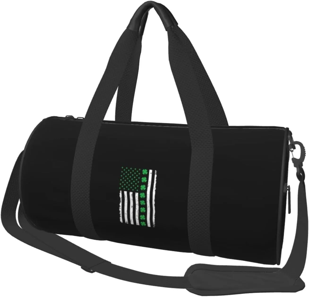 Day Big Irish American Flag Convertible Garment Bag with Shoulder Strap, Carry on Garment Duffel Bag for Men Women - Rolling Foldable for Travel Luggage Bags (Black)