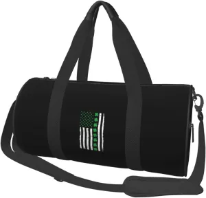 Day Big Irish American Flag Convertible Garment Bag with Shoulder Strap, Carry on Garment Duffel Bag for Men Women - Rolling Foldable for Travel Luggage Bags (Black)