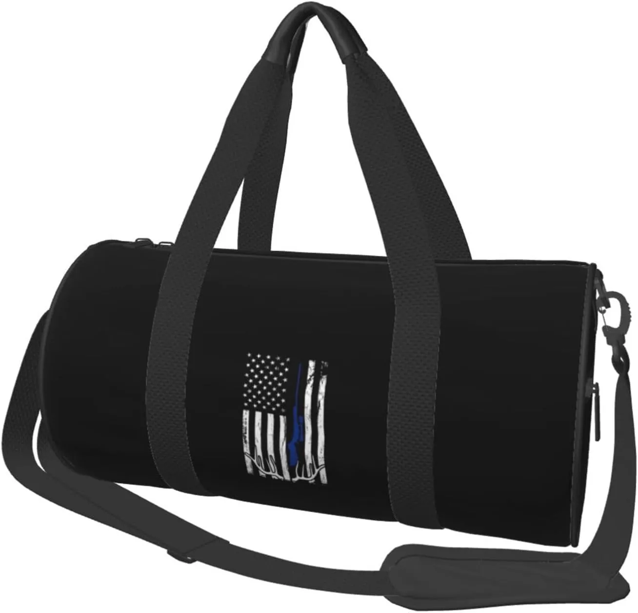 Deer Hunting American Flag Convertible Garment Bag with Shoulder Strap, Carry on Garment Duffel Bag for Men Women - Rolling Foldable for Travel Luggage Bags (Black)