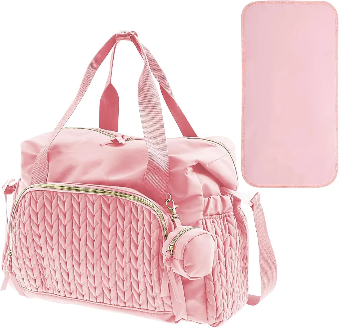 Diaper Bag Organizer - Baby Diaper Bag With Pacifier Case | Large Travel Tote | Multifunction Large Baby | Tote For Mom And Dad | Child Supplies For Home, Travel