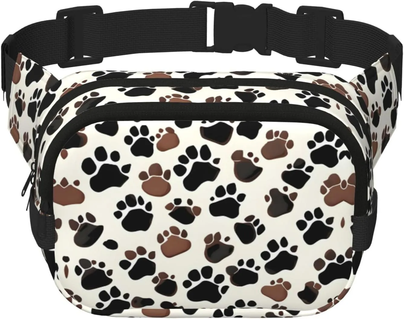 Dog Paw Prints print Womens Fanny Pack Everyday Hip Pouch Waist Bag for Travel Outdoor Running Hunting for Adult
