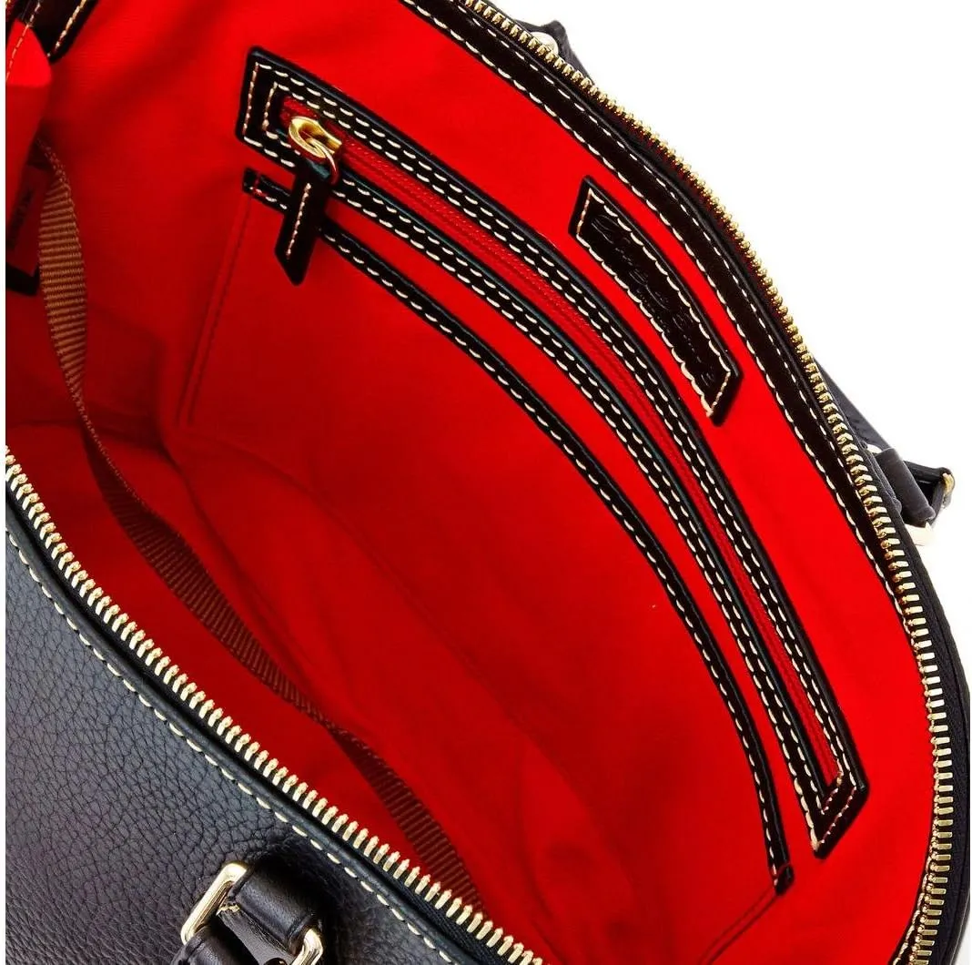 Dooney & Bourke Women's Zip Zip Satchel in Pebble Grain Leather, Large Handbag with Adjustable & Detachable Shoulder Strap