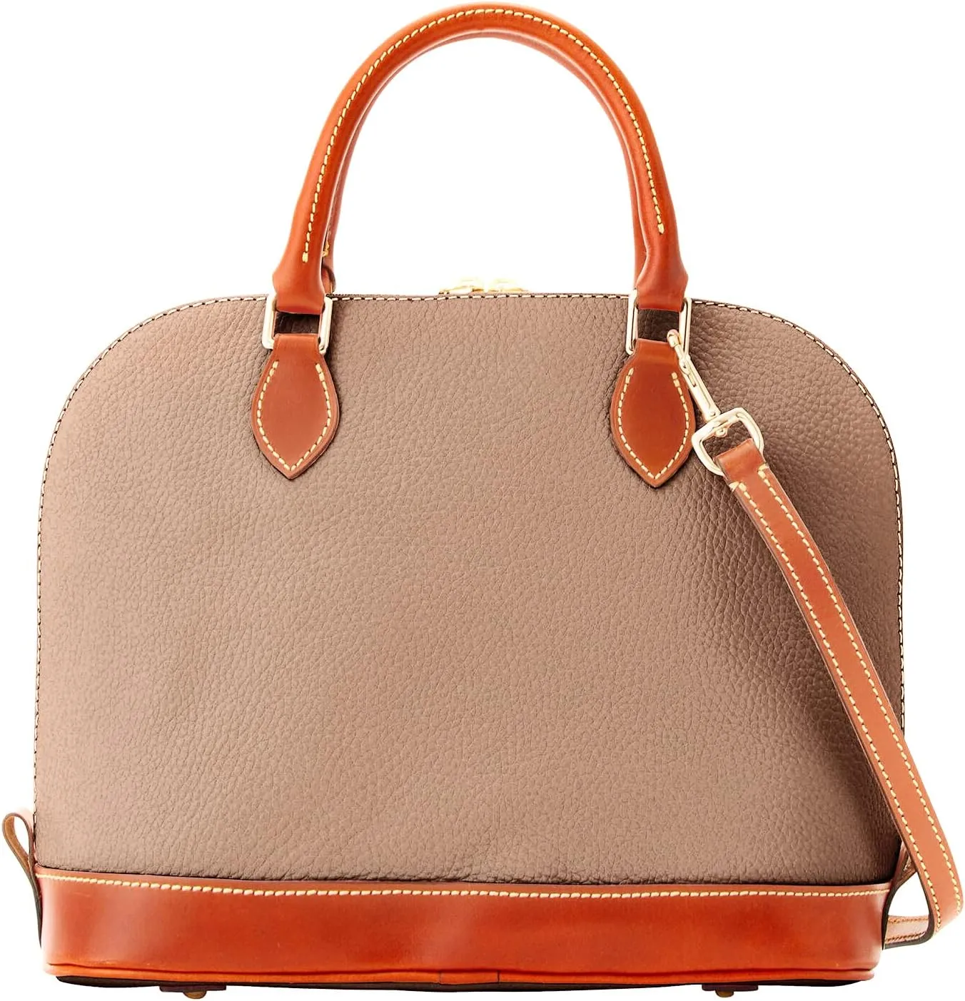 Dooney & Bourke Women's Zip Zip Satchel in Pebble Grain Leather, Large Handbag with Adjustable & Detachable Shoulder Strap