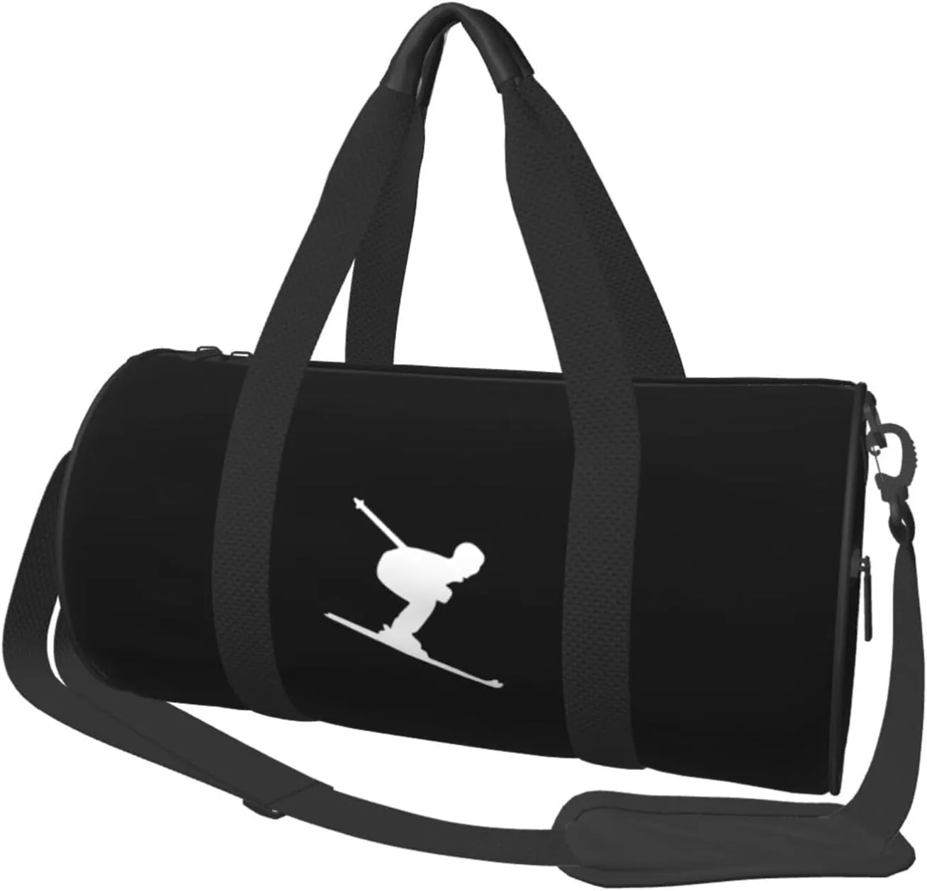 Downhill skiing Convertible Garment Bag with Shoulder Strap, Carry on Garment Duffel Bag for Men Women - Rolling Foldable for Travel Luggage Bags (Black)