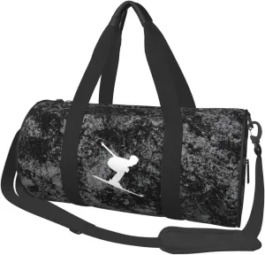 Downhill skiing Convertible Garment Bag with Shoulder Strap, Carry on Garment Duffel Bag for Men Women - Rolling Foldable for Travel Luggage Bags (Black)