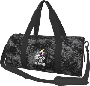 Drop The Base Chemistry Convertible Garment Bag with Shoulder Strap, Carry on Garment Duffel Bag for Men Women - Rolling Foldable for Travel Luggage Bags (Black)