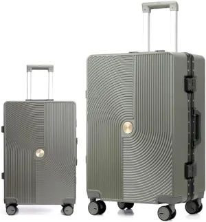 Durable Medium Suitcase with Wheels - 20in Hard-Shell Trolley Carry-On Luggage with Telescopic Handle(24in)