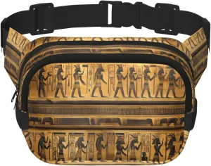 Egypt Hieroglyphics print Womens Fanny Pack Everyday Hip Pouch Waist Bag for Travel Outdoor Running Hunting for Adult