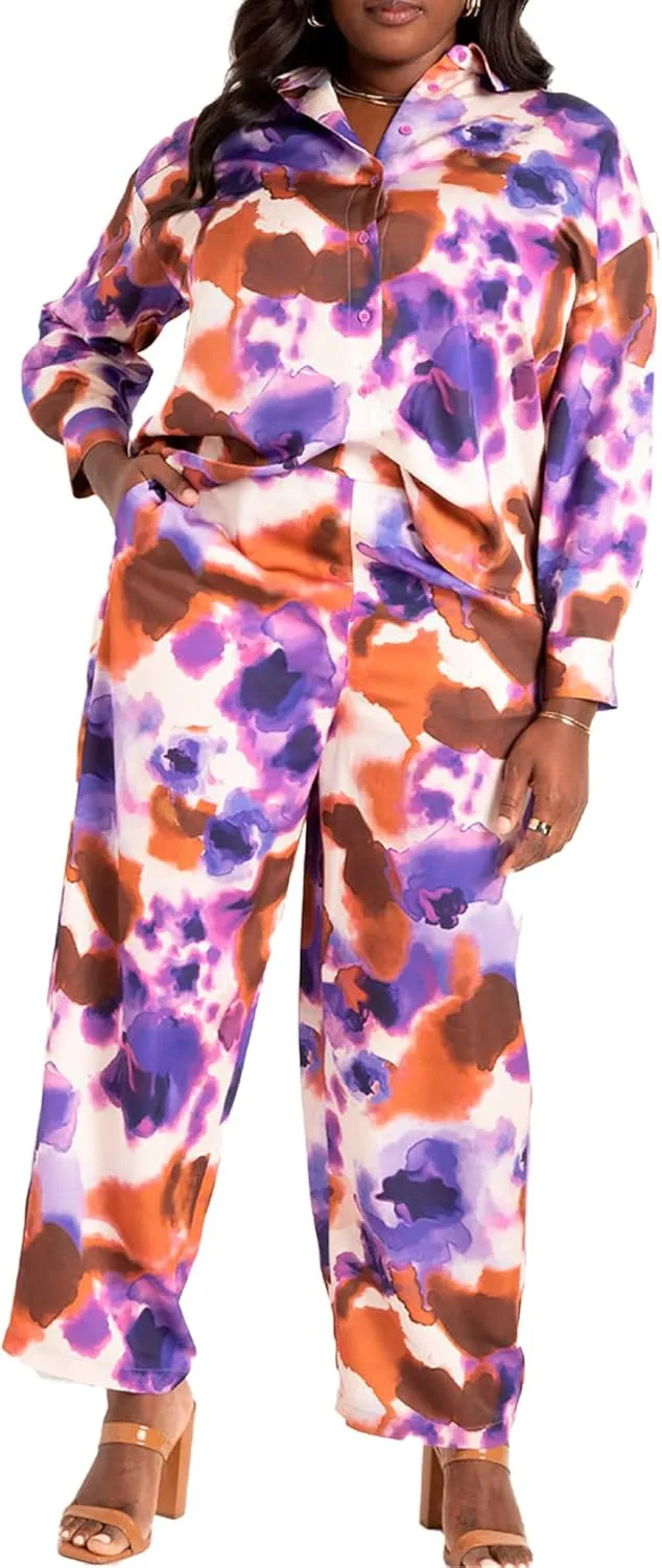 ellos Women's Plus Size Tiered Midi Dress with Surplice Neckline