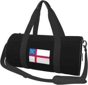 Episcopal Church Flag Convertible Garment Bag with Shoulder Strap, Carry on Garment Duffel Bag for Men Women - Rolling Foldable for Travel Luggage Bags (Black)