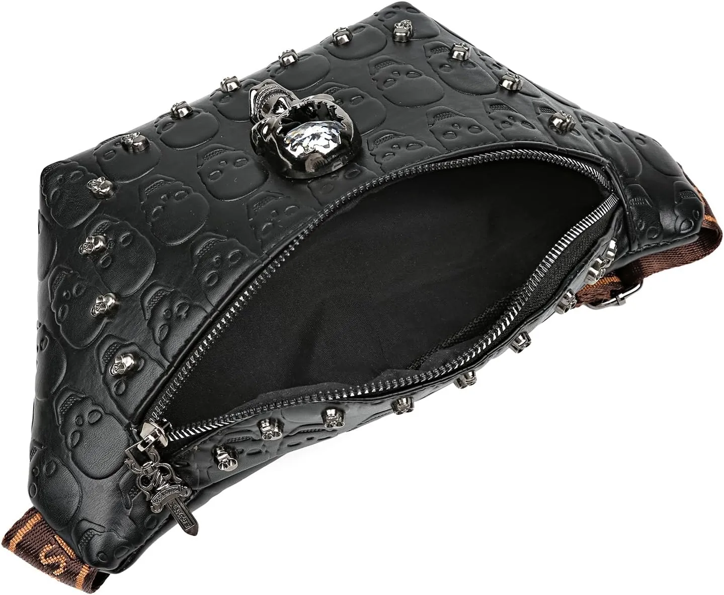 Fanny Packs for Women Small Sling Bag Crossbody Bags for Travel Work Music Festival Halloween (black)