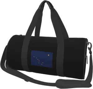 Flag of Alaska Convertible Garment Bag with Shoulder Strap, Carry on Garment Duffel Bag for Men Women - Rolling Foldable for Travel Luggage Bags (Black)