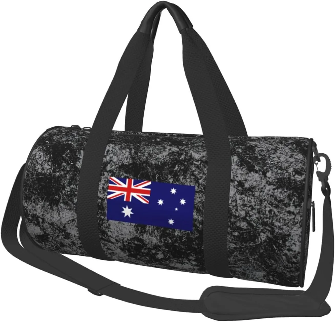Flag of Australia Convertible Garment Bag with Shoulder Strap, Carry on Garment Duffel Bag for Men Women - Rolling Foldable for Travel Luggage Bags (Black)