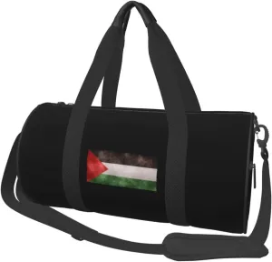 Flag of Palestine Convertible Garment Bag with Shoulder Strap, Carry on Garment Duffel Bag for Men Women - Rolling Foldable for Travel Luggage Bags (Black)