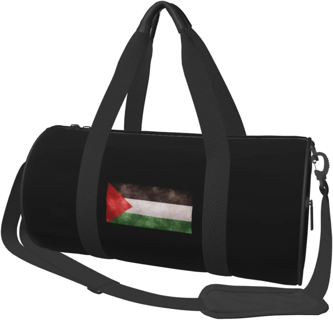 Flag of Palestine Convertible Garment Bag with Shoulder Strap, Carry on Garment Duffel Bag for Men Women - Rolling Foldable for Travel Luggage Bags (Black)