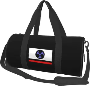 Flag of Ryukyu Convertible Garment Bag with Shoulder Strap, Carry on Garment Duffel Bag for Men Women - Rolling Foldable for Travel Luggage Bags (Black)