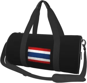 Flag of Thailand Convertible Garment Bag with Shoulder Strap, Carry on Garment Duffel Bag for Men Women - Rolling Foldable for Travel Luggage Bags (Black)