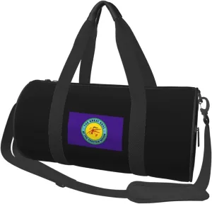 Flag of The Choctaw Nation Convertible Garment Bag with Shoulder Strap, Carry on Garment Duffel Bag for Men Women - Rolling Foldable for Travel Luggage Bags (Black)