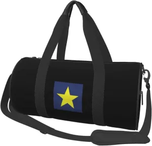 Flag of The Republic of Texas Convertible Garment Bag with Shoulder Strap, Carry on Garment Duffel Bag for Men Women - Rolling Foldable for Travel Luggage Bags (Black)