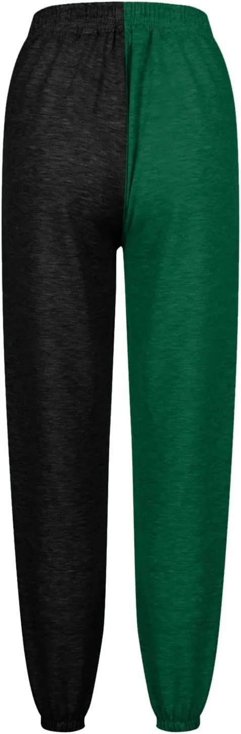 Fleece Straight Leg Sweatpants for Women Elastic High Waisted Joggers with Pockets Lightweight Cinch Bottom Trousers