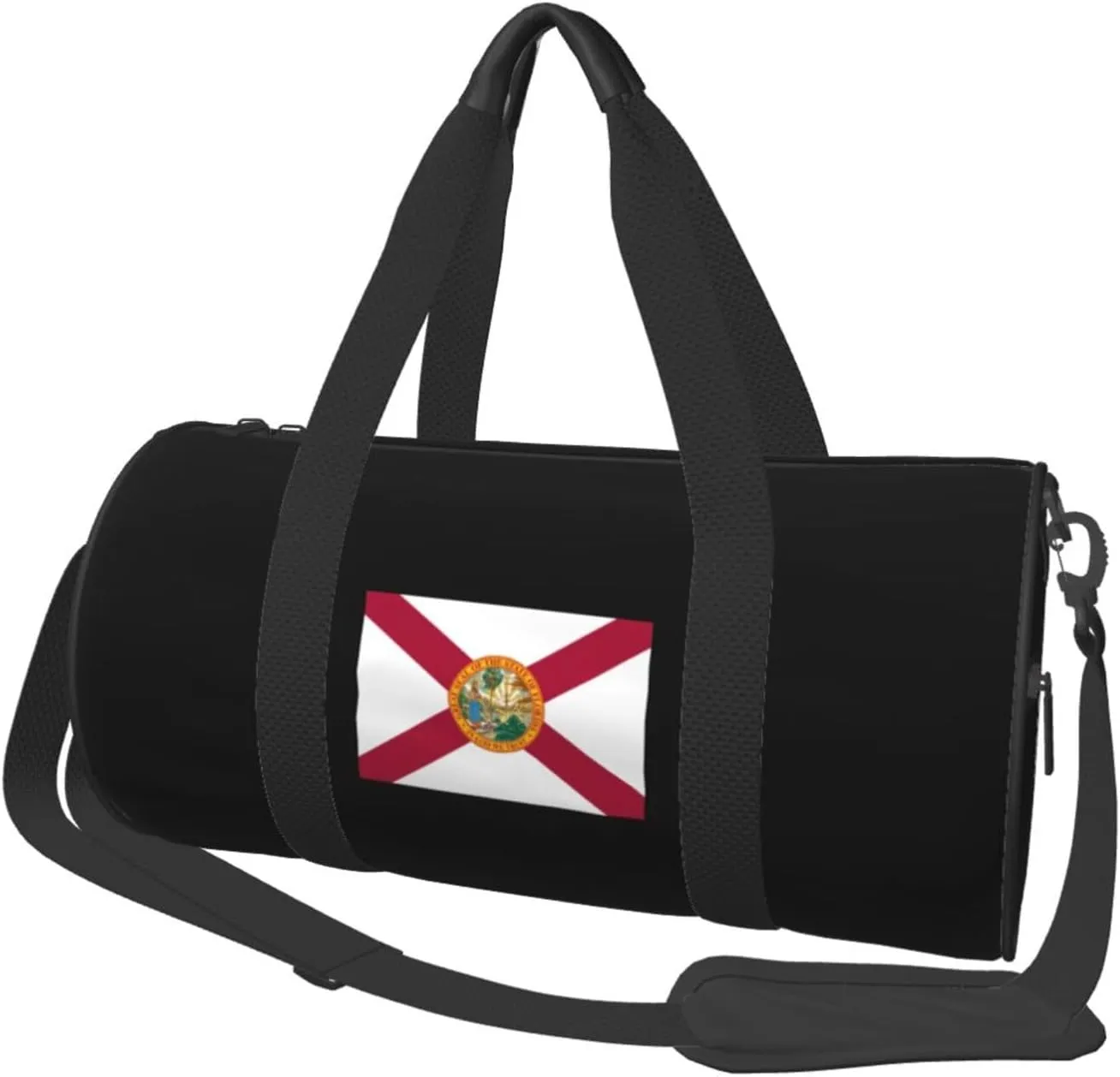 Florida State Flag Convertible Garment Bag with Shoulder Strap, Carry on Garment Duffel Bag for Men Women - Rolling Foldable for Travel Luggage Bags (Black)