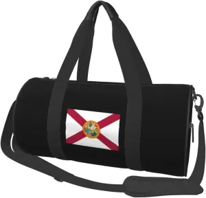 Florida State Flag Convertible Garment Bag with Shoulder Strap, Carry on Garment Duffel Bag for Men Women - Rolling Foldable for Travel Luggage Bags (Black)