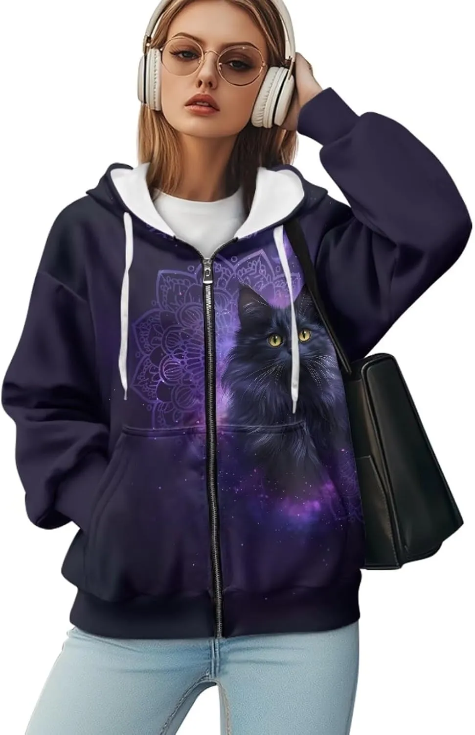 Forchrinse Red Ladybug Zip Up Hoodie for Women Long Sleeve Causal Y2K Hoodie Ladybug Oversized Sweatshirts Fall Pullover Tops