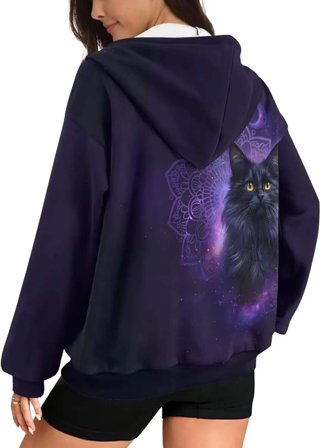 Forchrinse Red Ladybug Zip Up Hoodie for Women Long Sleeve Causal Y2K Hoodie Ladybug Oversized Sweatshirts Fall Pullover Tops