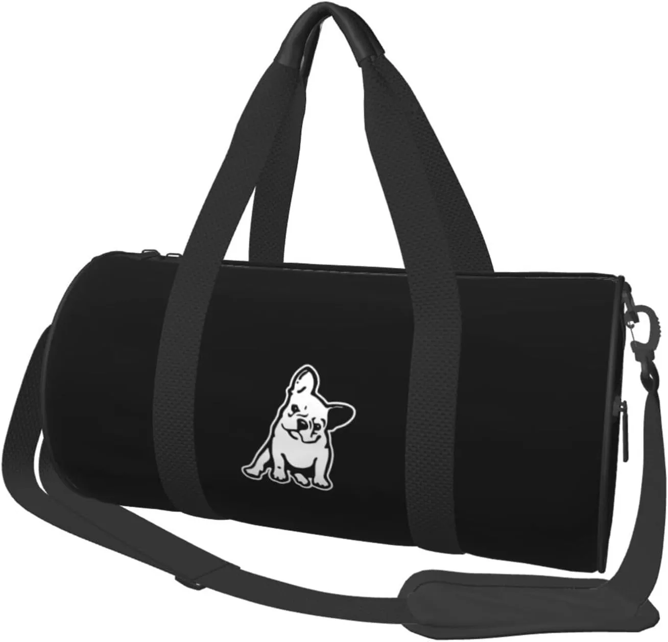 French Bulldog Convertible Garment Bag with Shoulder Strap, Carry on Garment Duffel Bag for Men Women - Rolling Foldable for Travel Luggage Bags (Black)