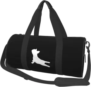 French Bulldog Yoga Convertible Garment Bag with Shoulder Strap, Carry on Garment Duffel Bag for Men Women - Rolling Foldable for Travel Luggage Bags (Black)