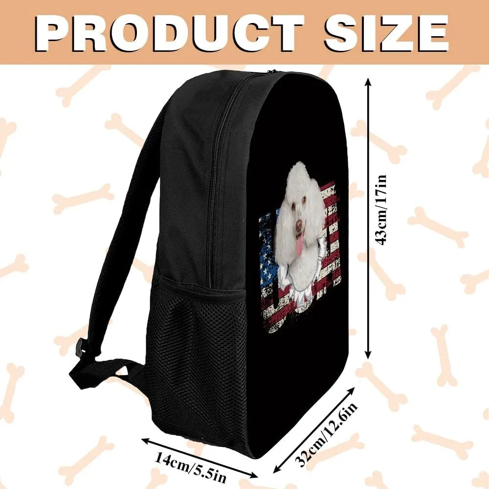 Funny Australian Cattle Dog Backpacks Bookbag Puppy Pet Animal Laptop Bag Daypack Travel Hiking Camping 17 Inch Black Style 2