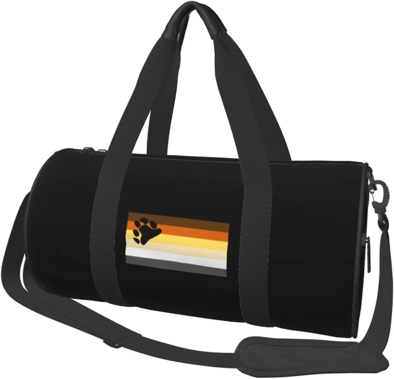 Gay Bear Pride Flag Convertible Garment Bag with Shoulder Strap, Carry on Garment Duffel Bag for Men Women - Rolling Foldable for Travel Luggage Bags (Black)