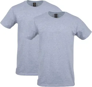 Gildan Adult Softstyle Cotton T-Shirt, Style G64000, Multipack, Sport Grey (2-Pack), Large