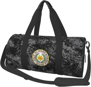 Great Seal of the Cherokee Nation Convertible Garment Bag with Shoulder Strap, Carry on Garment Duffel Bag for Men Women - Rolling Foldable for Travel Luggage Bags (Black)