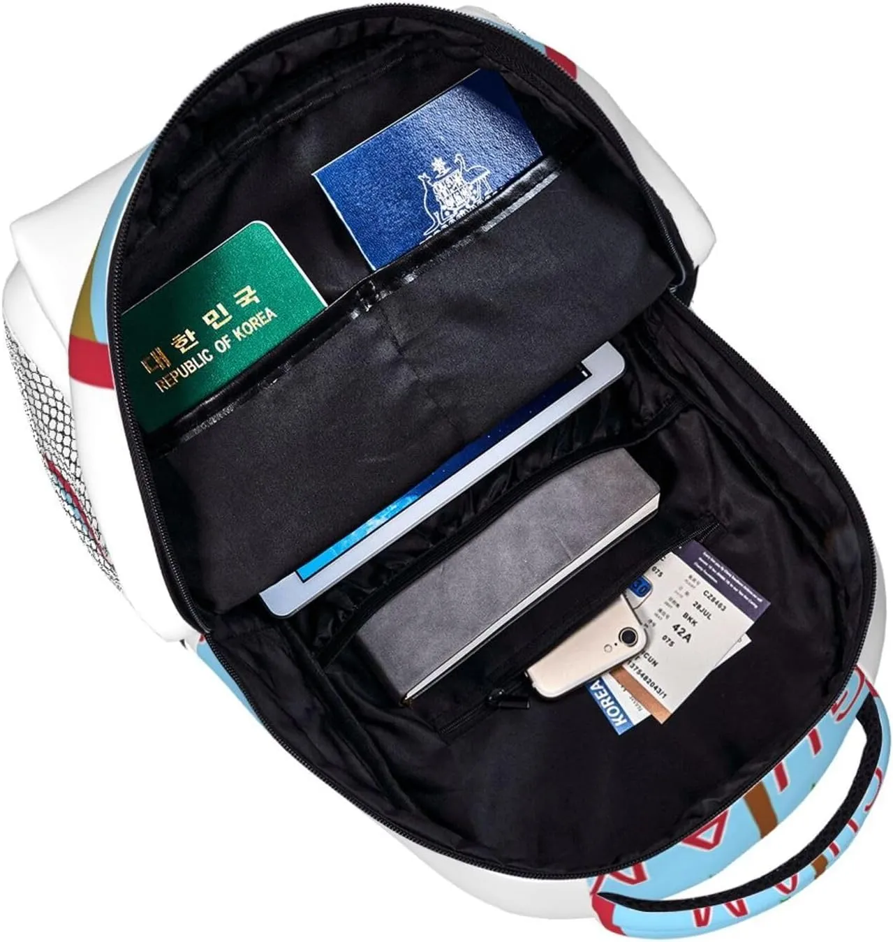 Guam Island Flag Backpack Casual Pack Bag Laptop Backpack With Side Pocket Front Zipper Pocket Bookpack Travel Daypack Picnic Rucksack