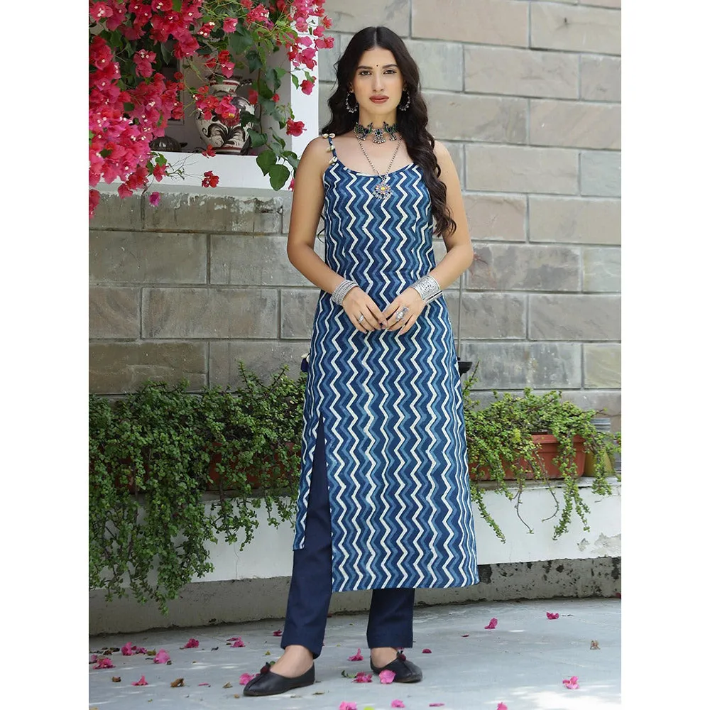 Gulaal Indigo Dabu Slip Kurta with Pant (Set of 2)