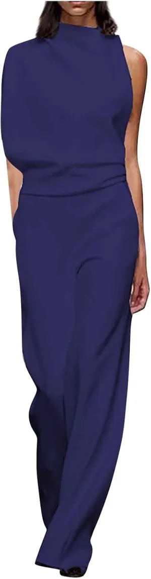 Gym Pants for Women,Women's Banquet Dress Jumpsuit Sexy Hanging Neck Women's Trousers Spring&Summer Clothing