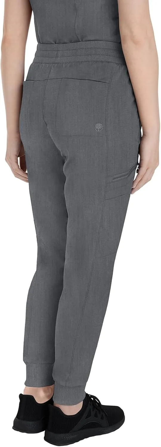 Healing Hands Women's Jogger Scrub Pant 7 Pockets Elastic Drawstring, with Moisture Wicking & 2-Way Stretch Technology - 9244