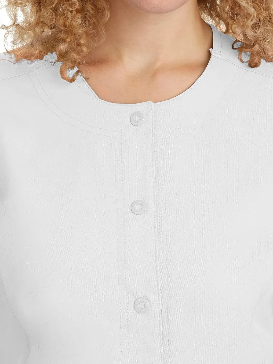 Healing Hands Women's Snap Front Scrub Jacket Daisy 2-Way Stretch Uniform 5063