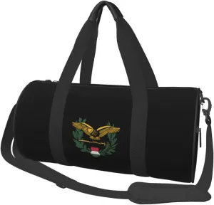 Hungary-Hungarian-Defence-Forces-Emblem- Convertible Garment Bag with Shoulder Strap, Carry on Garment Duffel Bag for Men Women - Rolling Foldable for Travel Luggage Bags (Black)