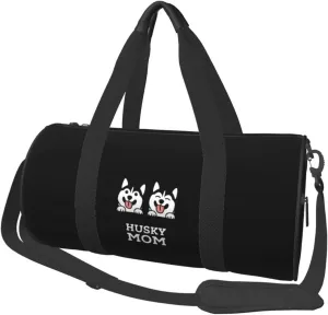 Husky Mom Convertible Garment Bag with Shoulder Strap, Carry on Garment Duffel Bag for Men Women - Rolling Foldable for Travel Luggage Bags (Black)