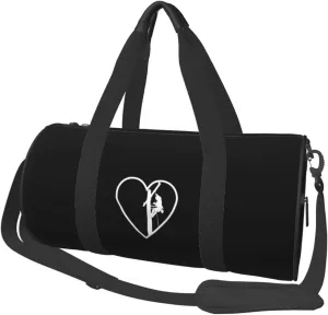 I Love My Lineman Convertible Garment Bag with Shoulder Strap, Carry on Garment Duffel Bag for Men Women - Rolling Foldable for Travel Luggage Bags (Black)