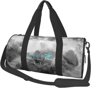 I'd Rather Be at The Beach Convertible Garment Bag with Shoulder Strap, Carry on Garment Duffel Bag for Men Women - Rolling Foldable for Travel Luggage Bags (Black)