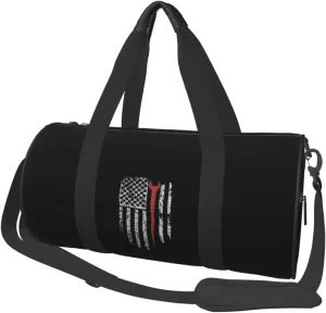 Ironworker American Flag Convertible Garment Bag with Shoulder Strap, Carry on Garment Duffel Bag for Men Women - Rolling Foldable for Travel Luggage Bags (Black)