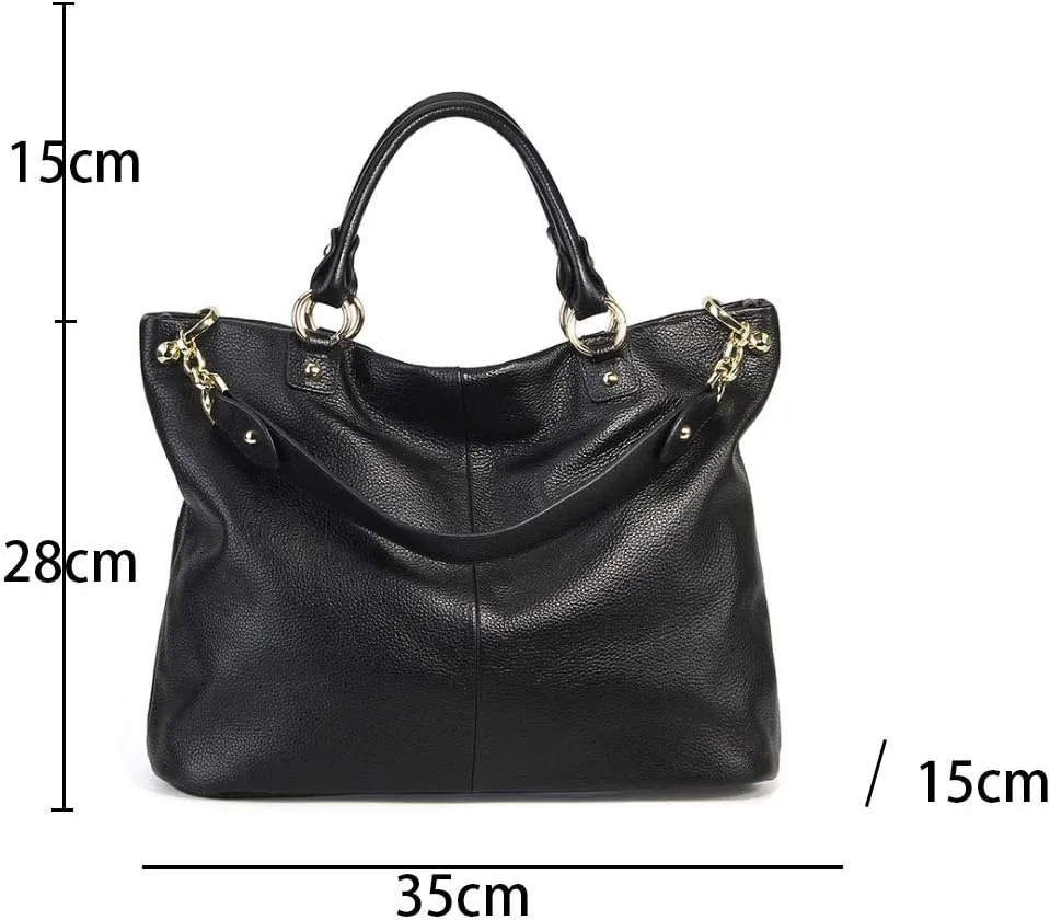 JONON Women Genuine Leather Handbag Shoulder Purse Satchel Tote Crossbody Bag