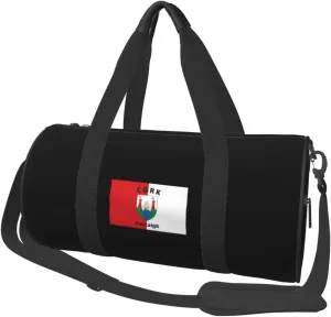 JYIU Cork Ireland County Flag Convertible Garment Bag with Shoulder Strap, Carry on Garment Duffel Bag for Men Women - Rolling Foldable for Travel Luggage Bags (Black)