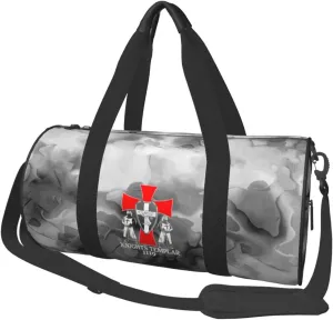 Knights Templar 1119 Crusader Deus Convertible Garment Bag with Shoulder Strap, Carry on Garment Duffel Bag for Men Women - Rolling Foldable for Travel Luggage Bags (Black)