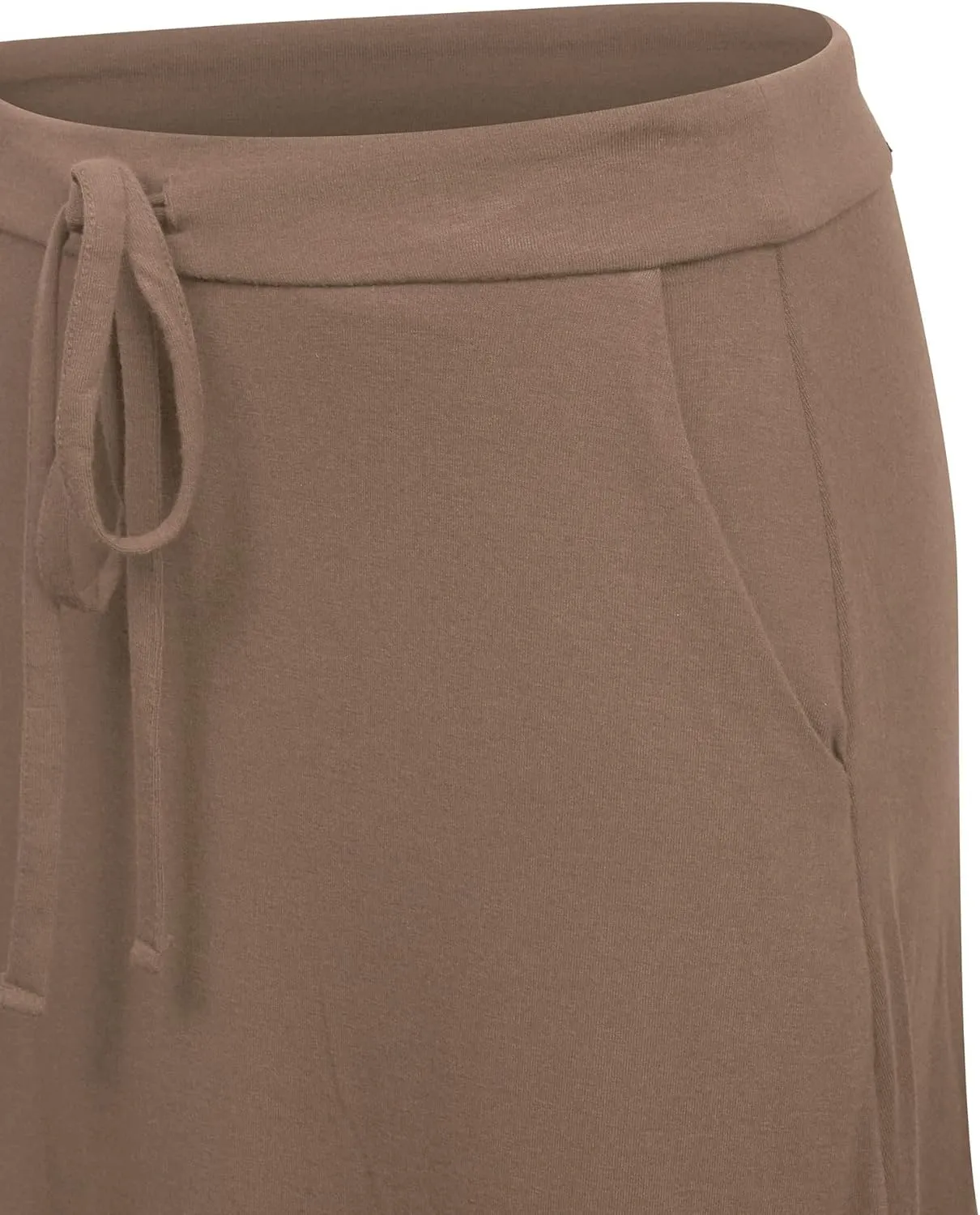 KOGMO Womens Casual Maxi Skirt with Waist Drawstring and Side Pockets (S-3X)